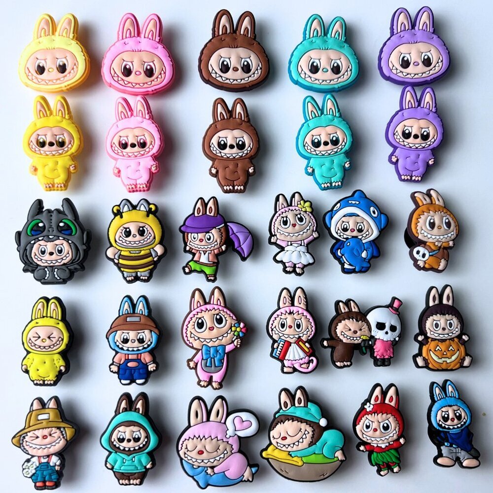Labubu Crocs Charms - Cute Shoe Charm - PVC Charms - Labubu Crocs Charm Themed